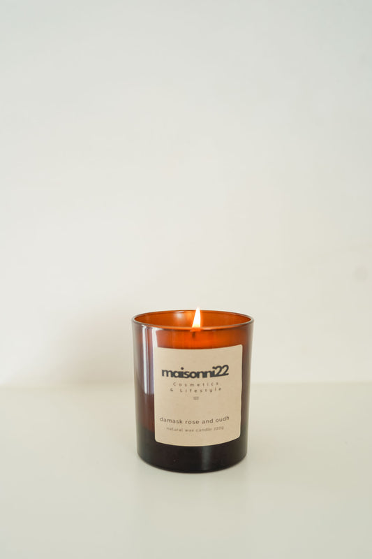 Luxury Candle Damask Rose & Oudh