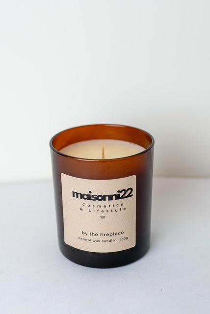 Luxury Candle By The Fireplace